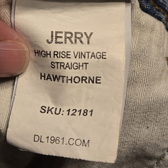 DL1961 Jerry High Rise Vintage Straight Hawthorne Jeans Women's Size 26 - Picture 12 of 16